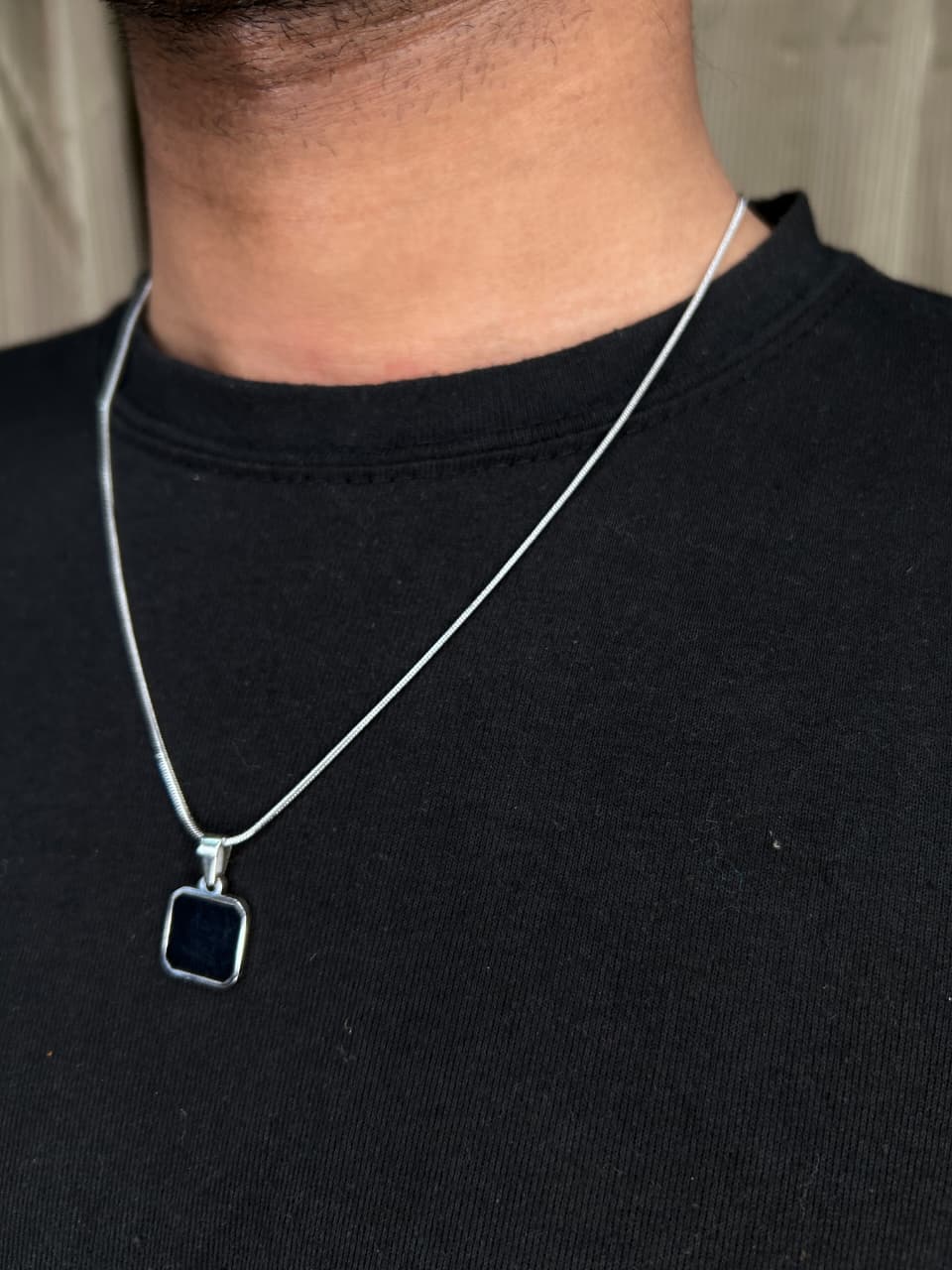 Stainless Steel Mesh Chain Necklace – Minimalist Woven Hip-Hop Style