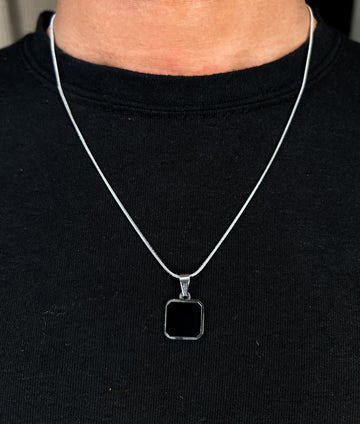 Stainless Steel Mesh Chain Necklace – Minimalist Woven Hip-Hop Style