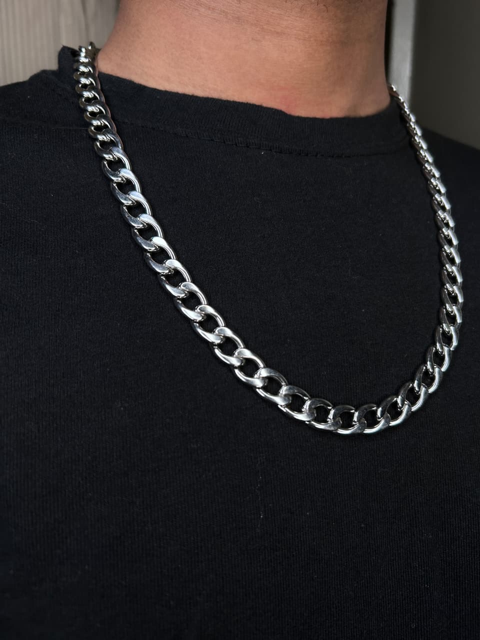 Stainless Steel Mesh Chain Necklace – Versatile & Chic Hip-Hop Style