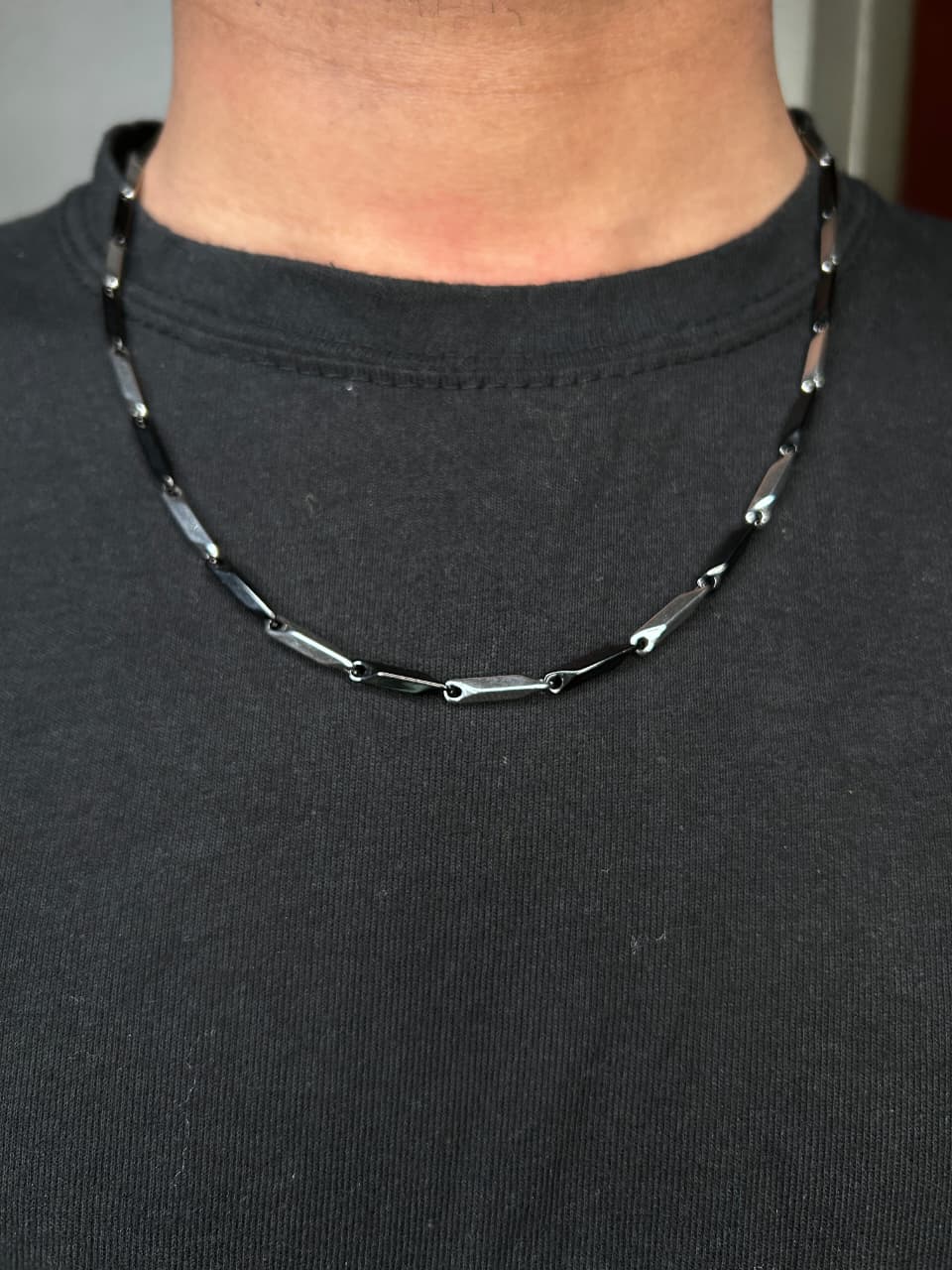 Stainless Steel Mesh Chain Necklace – Chic Hip-Hop & Minimalist Style