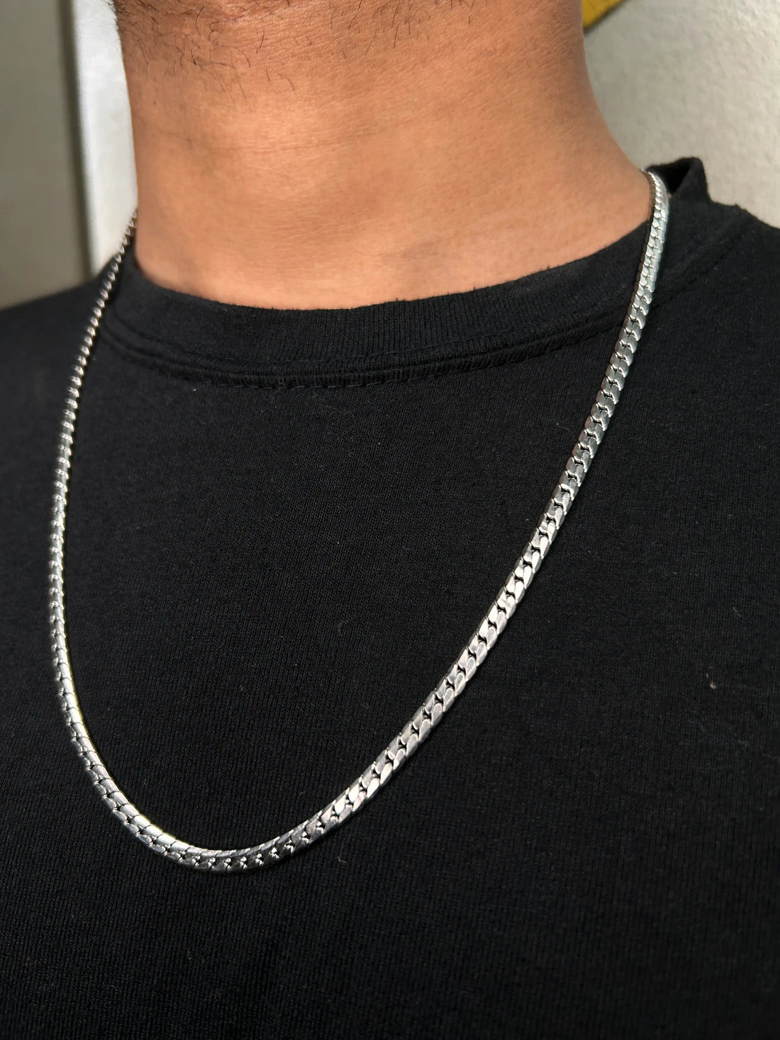 Stainless Steel Mesh Chain Necklace – Versatile & Chic Hip-Hop Style
