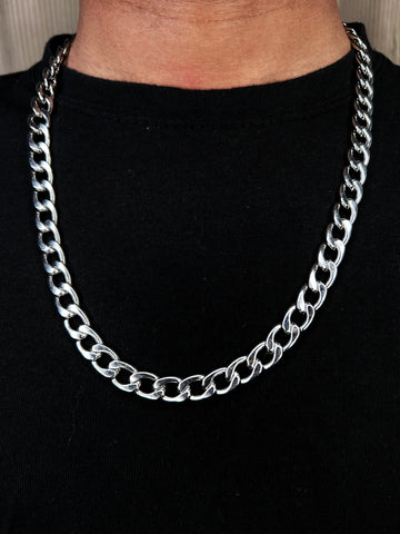 Stainless Steel Mesh Chain Necklace – Versatile & Chic Hip-Hop Style