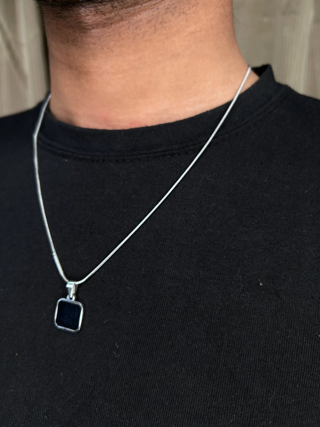 Stainless Steel Mesh Chain Necklace – Minimalist Woven Hip-Hop Style