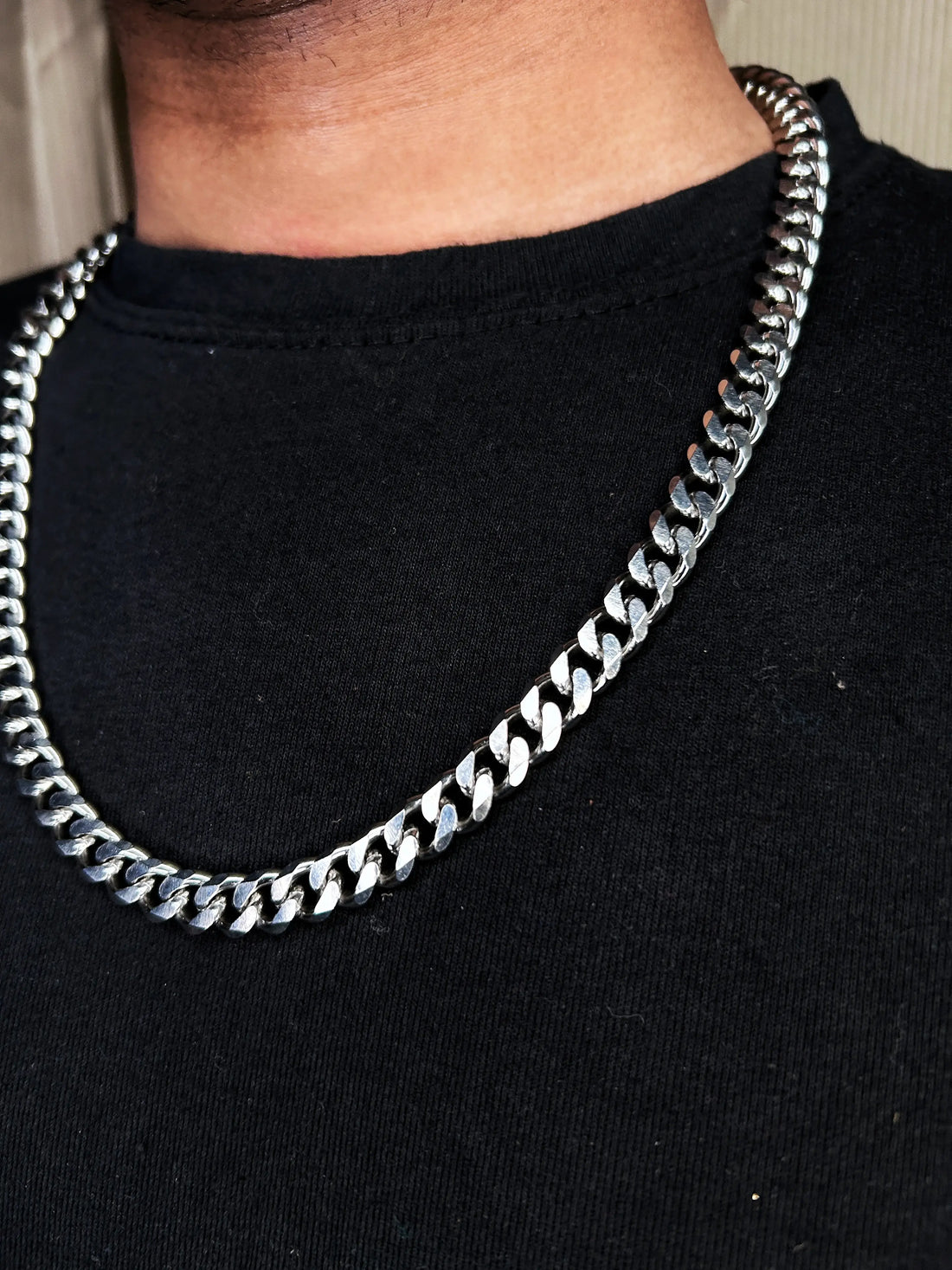 Stainless Steel Mesh Chain Necklace – Versatile & Chic Hip-Hop Style