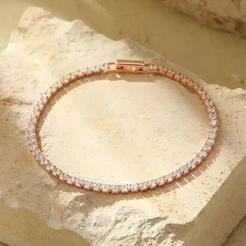 Elegant Artificial Gold Plated Tennis Bracelet for Women – Crystal Stone Bracelet