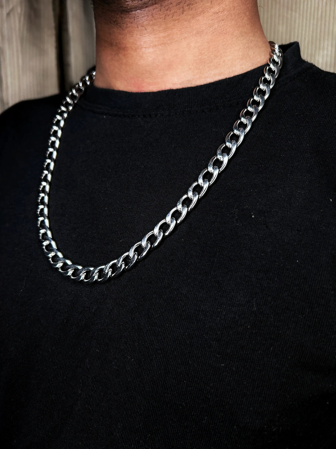 Stainless Steel Mesh Chain Necklace – Versatile & Chic Hip-Hop Style